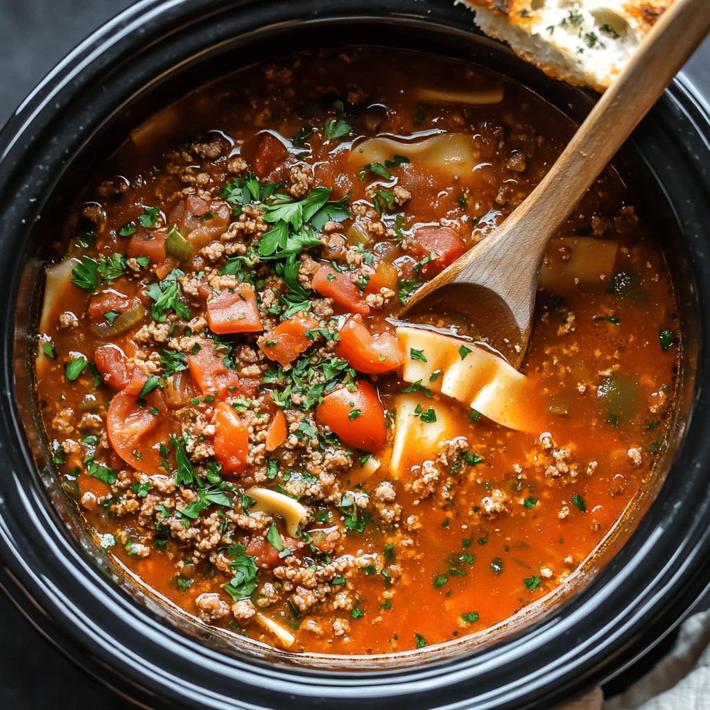 Crock Pot Lasagna Soup Recipe