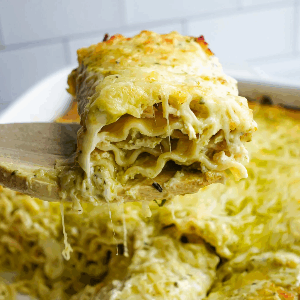 Creamy Chicken Pesto Lasagna Roll Ups Recipe