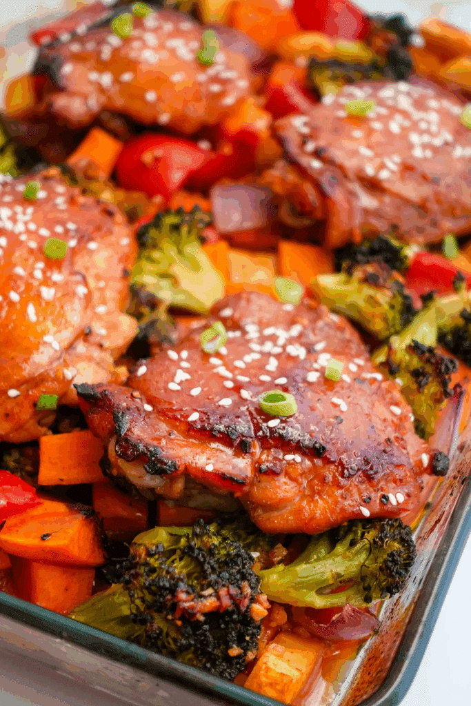 Honey Soy Baked Chicken and Veggies Recipe