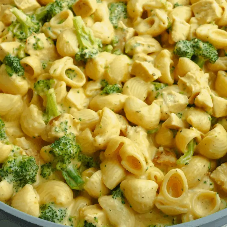 Broccoli Cheddar Mac and Cheese with Chicken Recipe