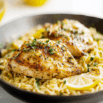 Garlic Herb Chicken with Lemon Orzo Recipe