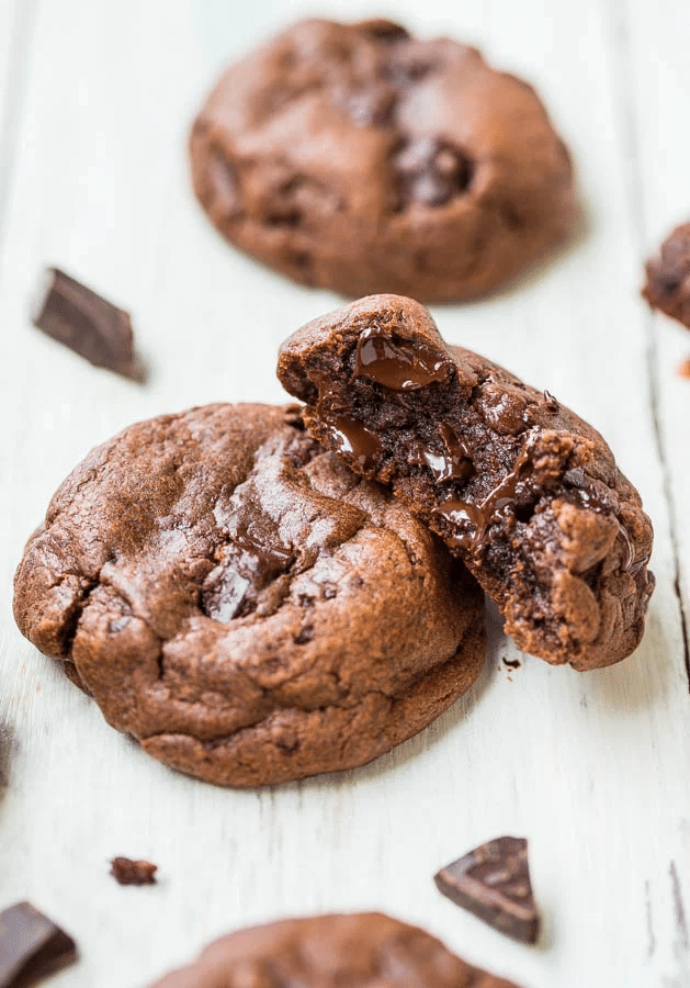 Quadruple Chocolate Soft Fudgy Pudding Cookies Recipe