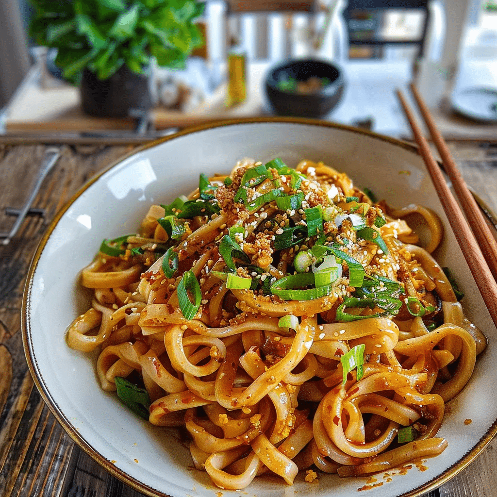 Quick and Easy 10 Minute Chili Oil Udon Noodles Recipe