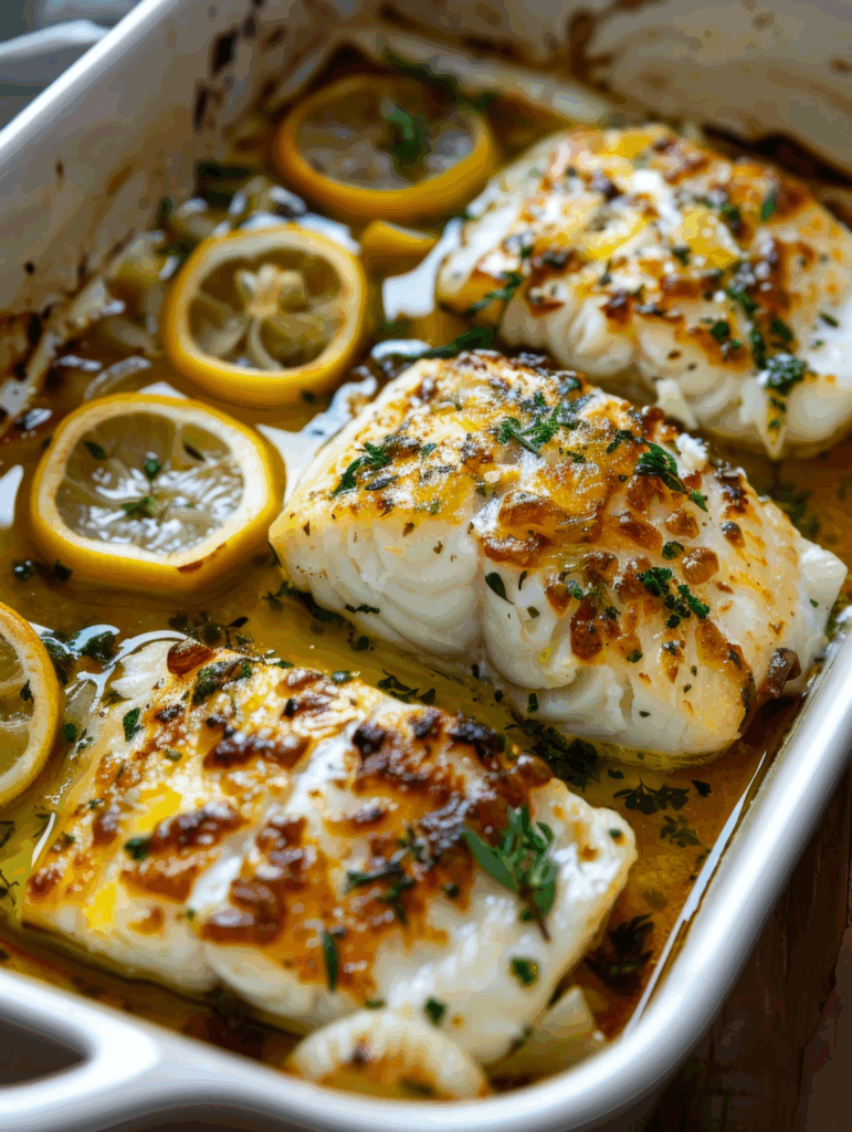 Lemon Butter Baked Cod Recipe