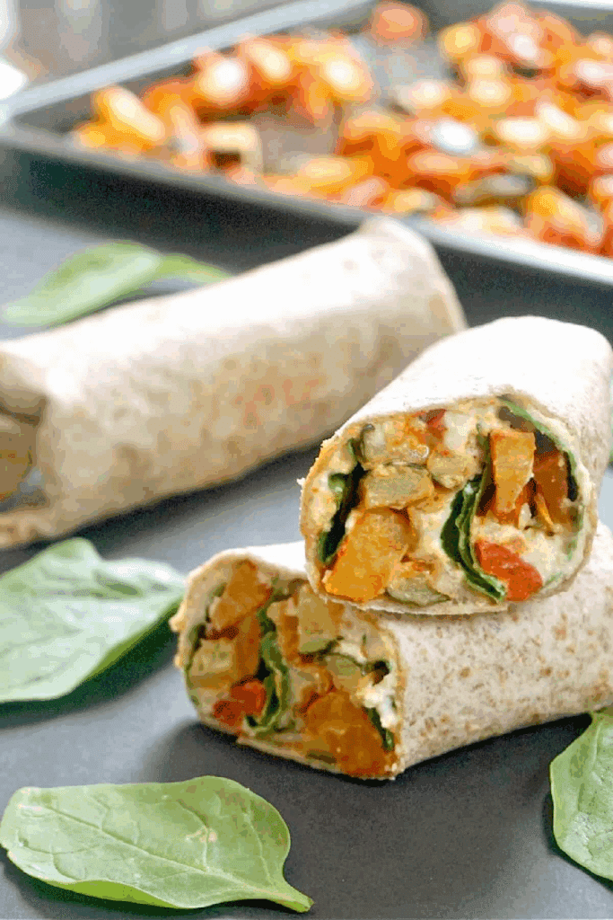 Hummus Wrap with Roasted Vegetables Recipe