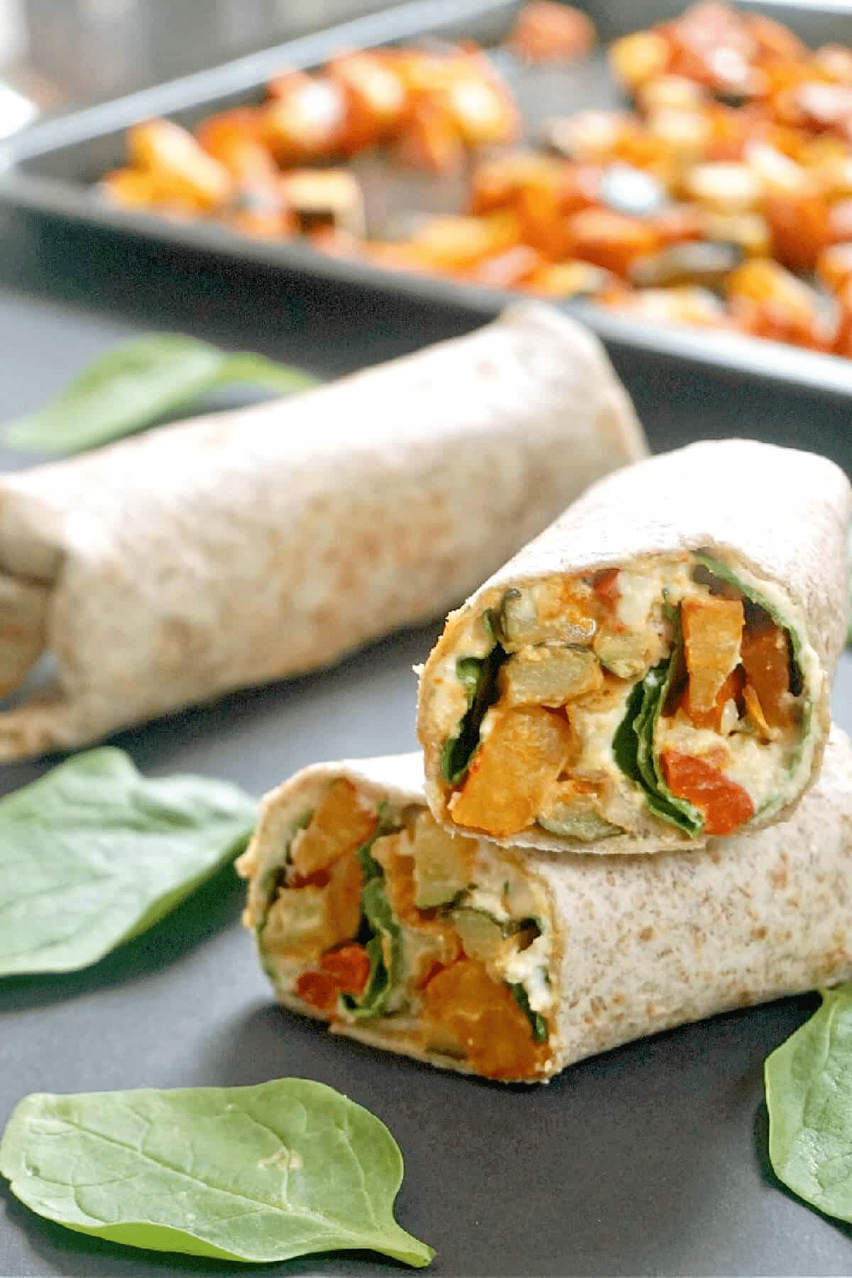 Hummus Wrap with Roasted Vegetables Recipe