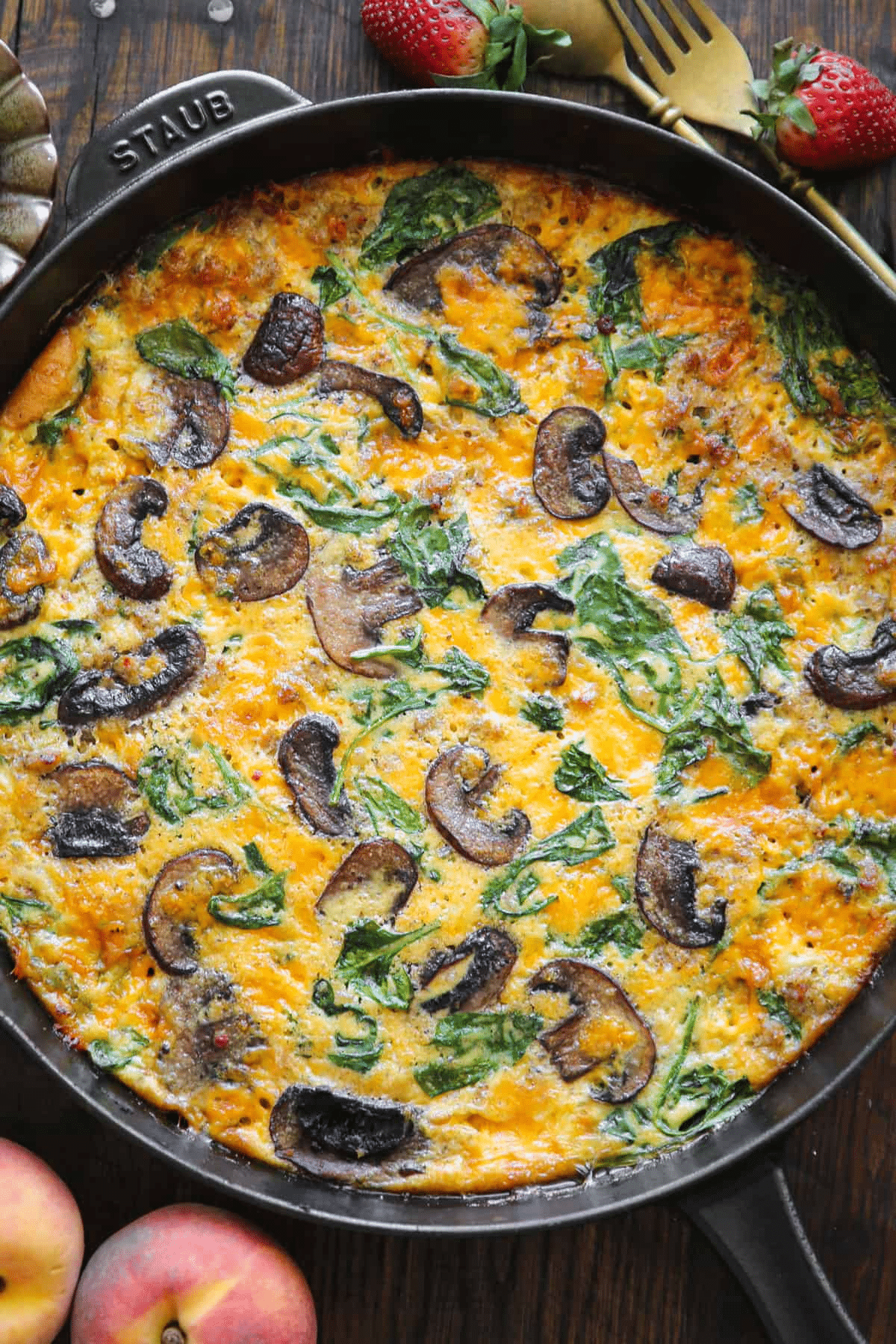 Sausage Frittata with Spinach and Mushrooms Recipe