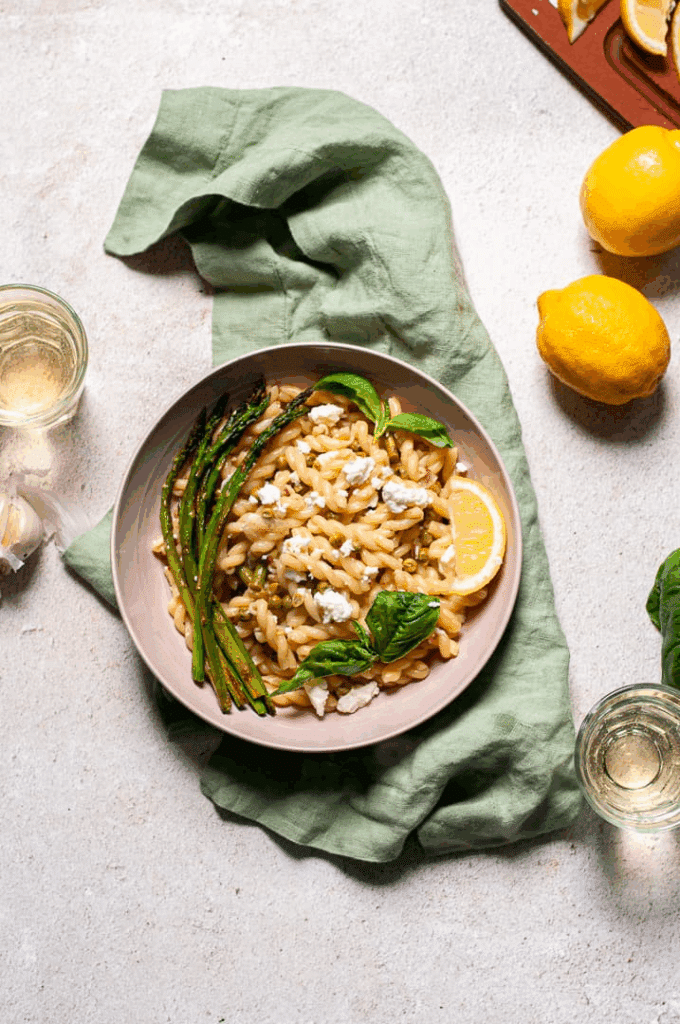 Fresh Spring Pasta Primavera with Feta Recipe