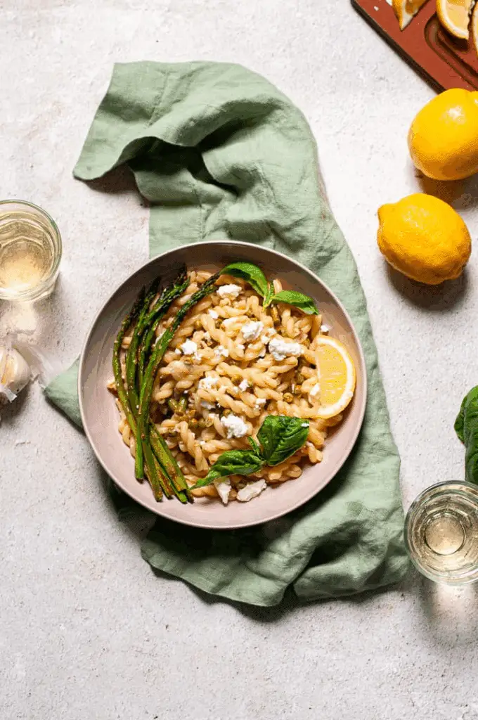 Fresh Spring Pasta Primavera with Feta Recipe