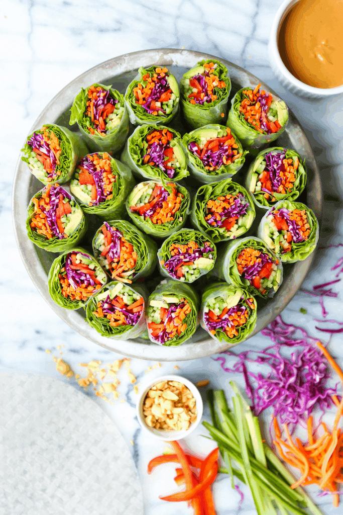 Vegetable Spring Rolls with Peanut Sauce Recipe