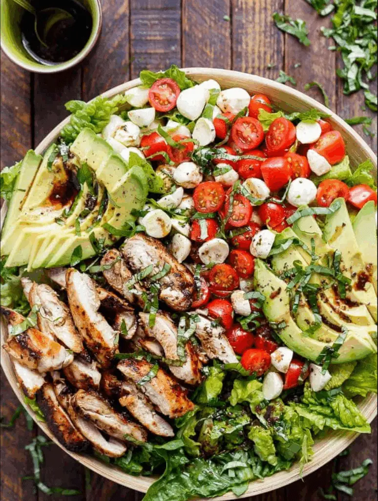 Chicken Avocado Caprese Salad Recipe