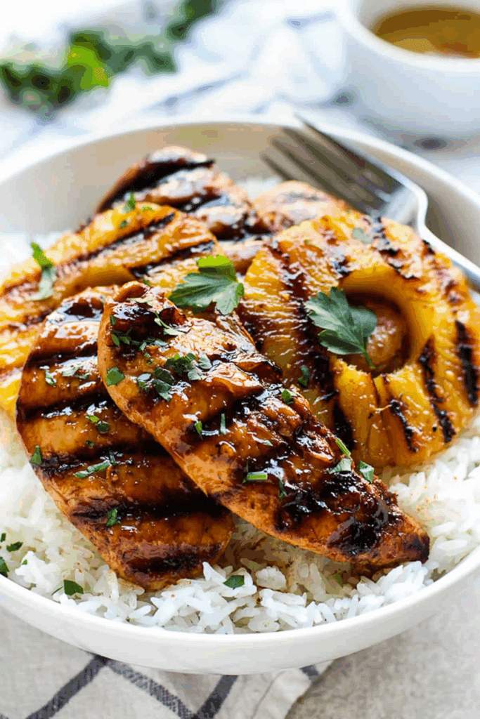 Hawaiian Chicken with Coconut Rice Recipe