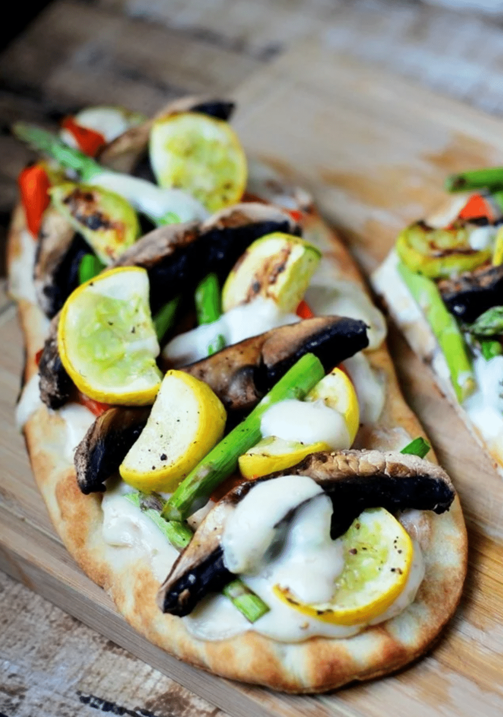 Grilled Veggie French Onion Flatbreads Recipe