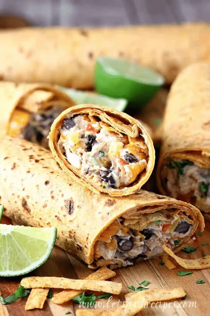 Southwest Cream Cheese Chicken Wraps Recipe