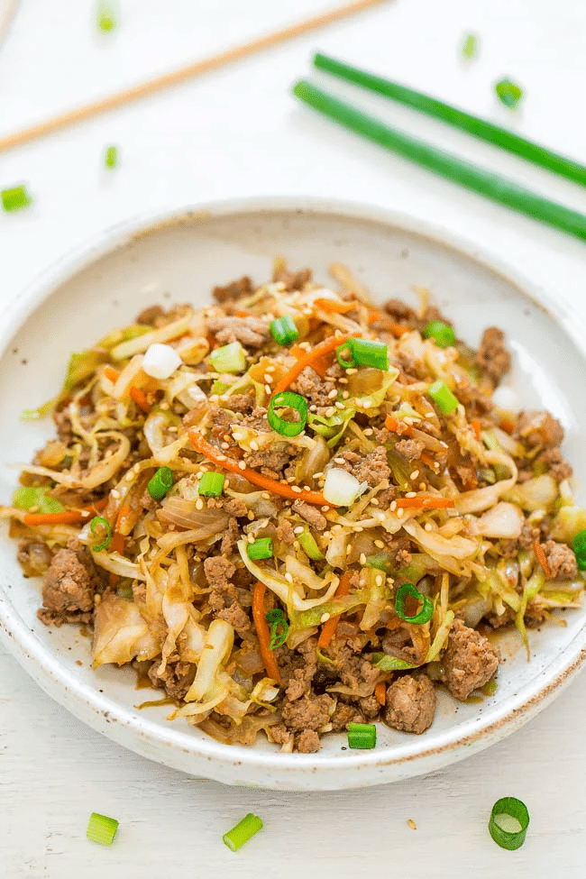 Chicken Egg Roll Bowls Recipe