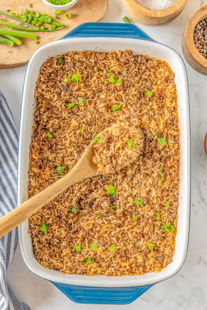 Ground Beef and Rice Casserole Recipe