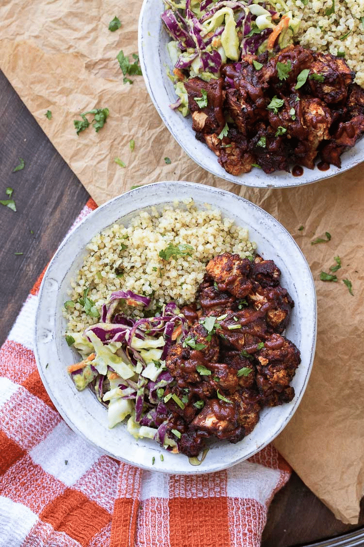 BBQ Cauliflower Bites Bowl Recipe