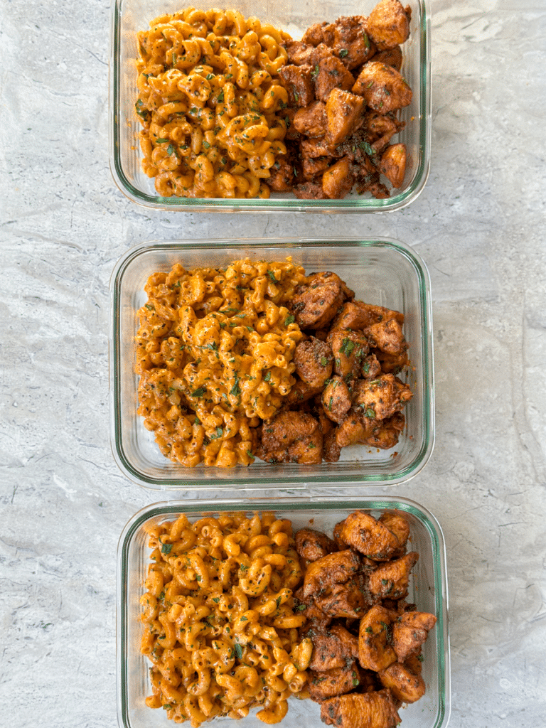 High Protein Honey Garlic Butter Chicken with Mac & Cheese Recipe