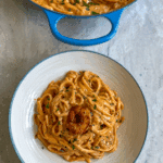 Easy Creamy Shrimp Linguine Recipe (with Garlic)
