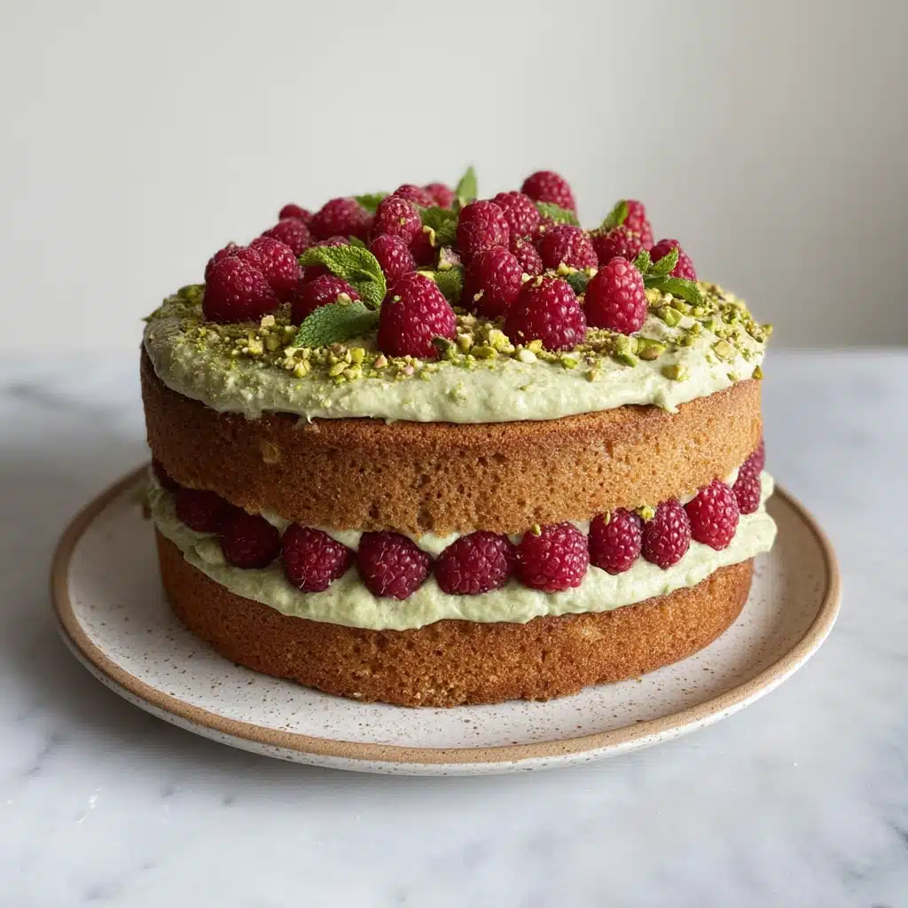 Pistachio Raspberry Cake Recipe - Recipe Image