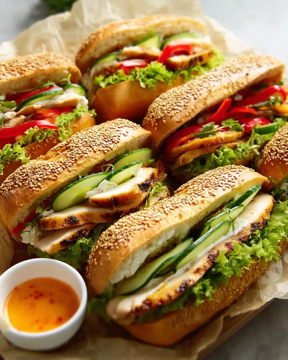 Gevlochten Sesambroodjes met Kip Recipe