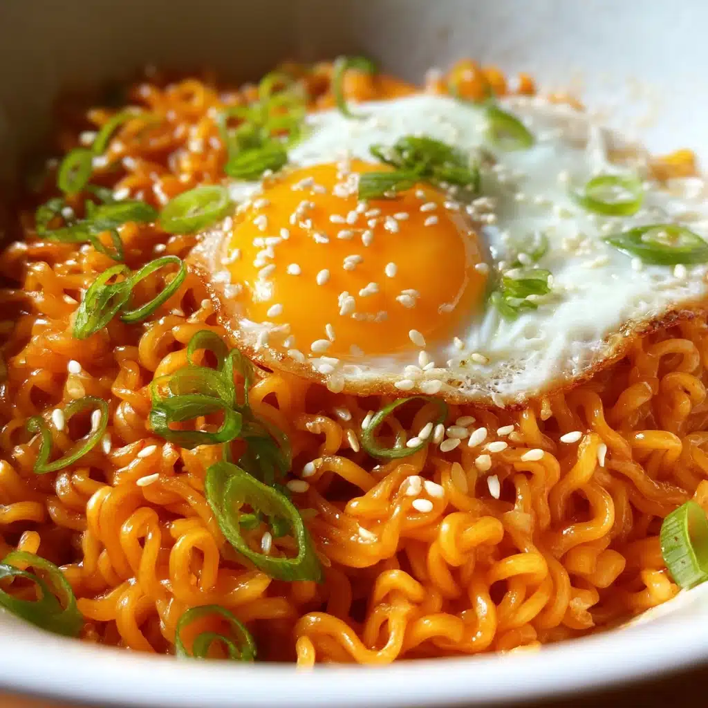 Korean Spicy Ramen Noodles with Cheese Recipe - Recipe Image