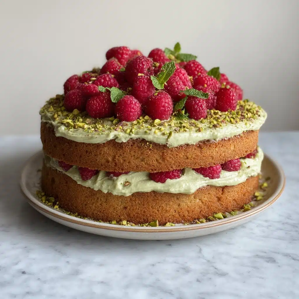 Pistachio Raspberry Cake Recipe - Recipe Image