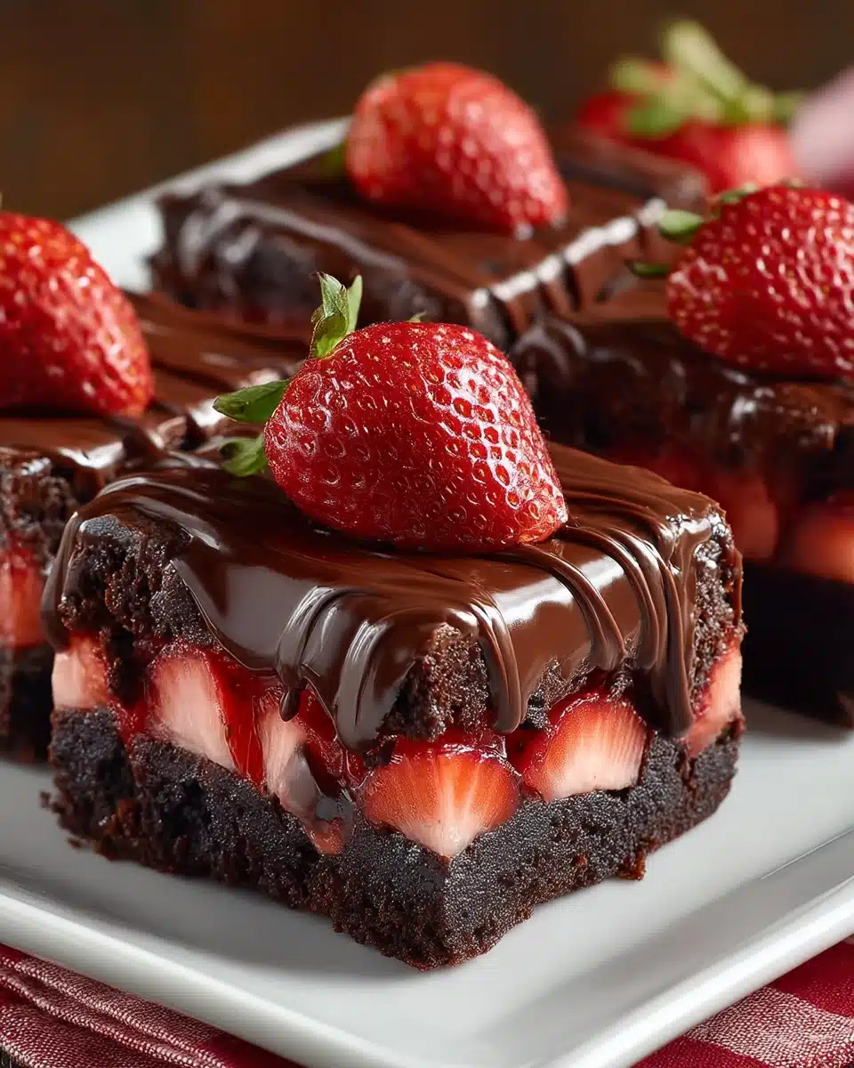 Chocolate Covered Strawberry Brownies Recipe