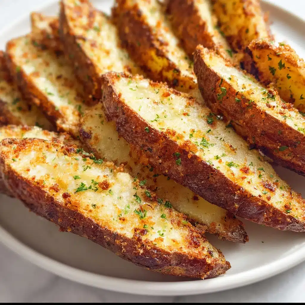 Baked Garlic Parmesan Potato Wedges Recipe - Recipe Image