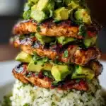 Honey Lime Chicken & Avocado Rice Stack Recipe