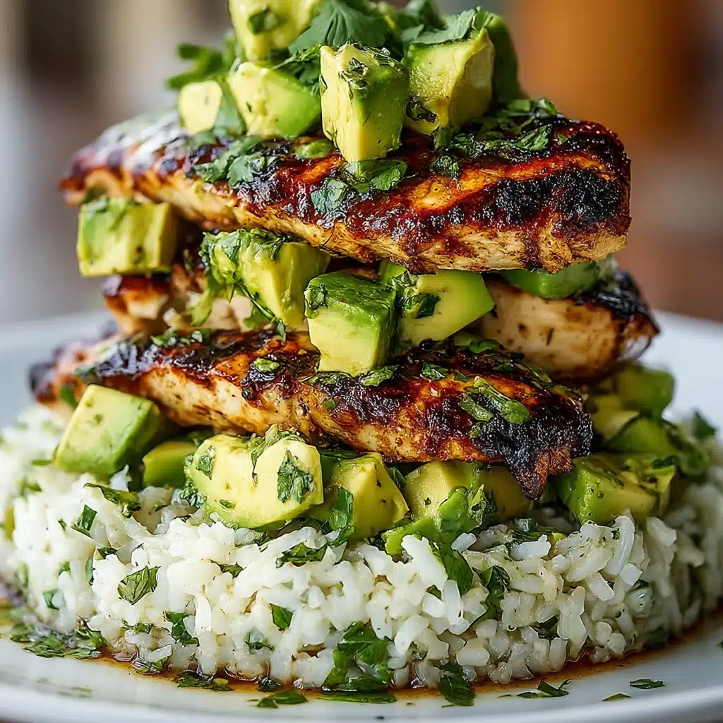 Honey Lime Chicken & Avocado Rice Stack Recipe - Recipe Image