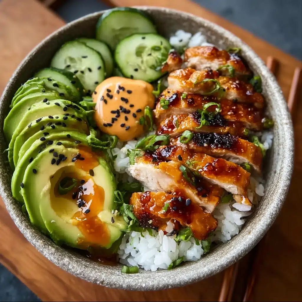 Spicy Honey-Ginger Chicken Bowls with Yum Yum Sauce Recipe - Recipe Image