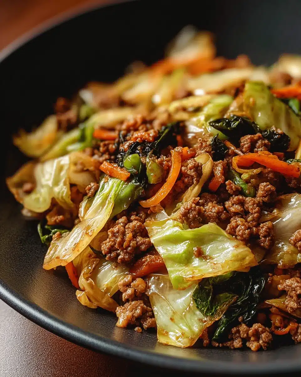 Chinese Ground Beef and Cabbage Stir-Fry Recipe