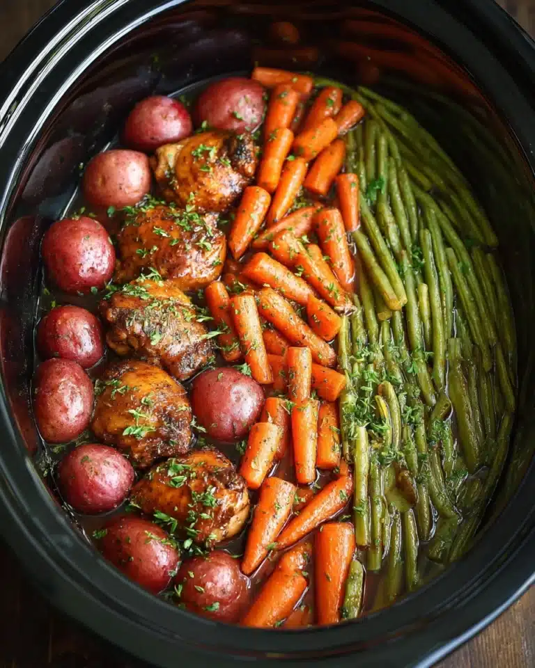 Slow Cooker Honey Garlic Chicken and Veggies Recipe