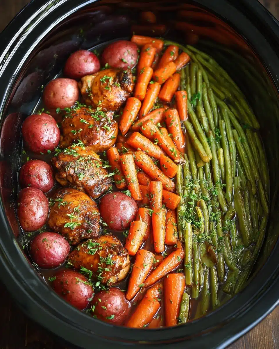 Slow Cooker Honey Garlic Chicken and Veggies Recipe