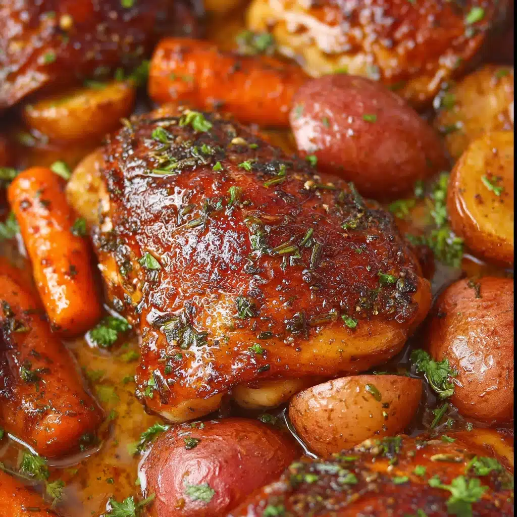 Slow Cooker Honey Garlic Chicken and Veggies Recipe - Recipe Image