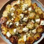 Roasted Potatoes with Baked Feta and Garlic Recipe