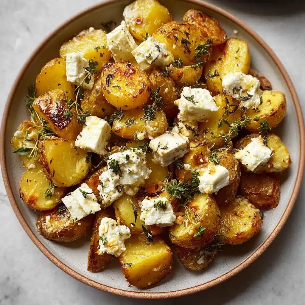 Roasted Potatoes with Baked Feta and Garlic Recipe - Recipe Image