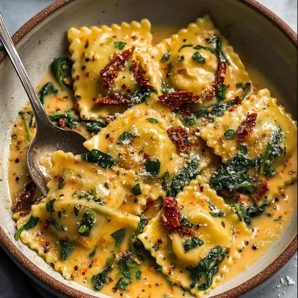 Creamy Tuscan Ravioli Recipe - Recipe Image
