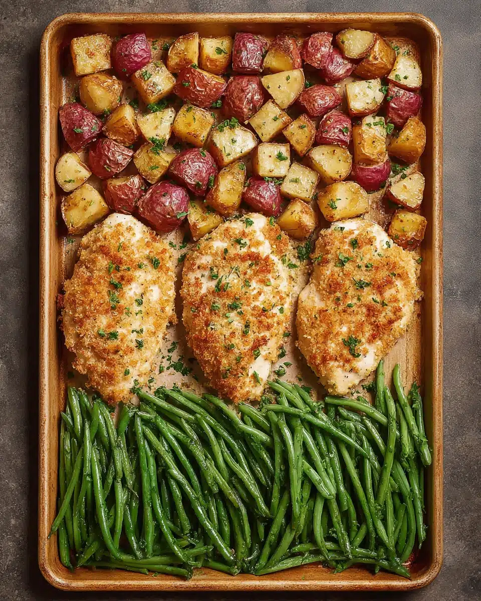 Parmesan Crusted Chicken Sheet Pan Dinner Recipe