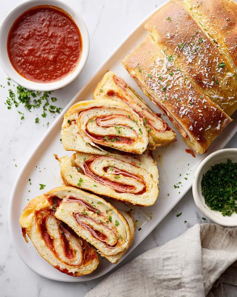 Cheesy Pepperoni Stromboli Recipe