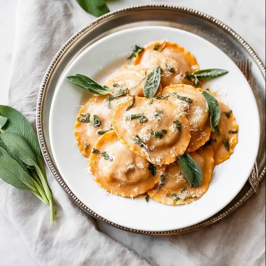 Sage Brown Butter Sauce Butternut Squash Ravioli Recipe - Recipe Image