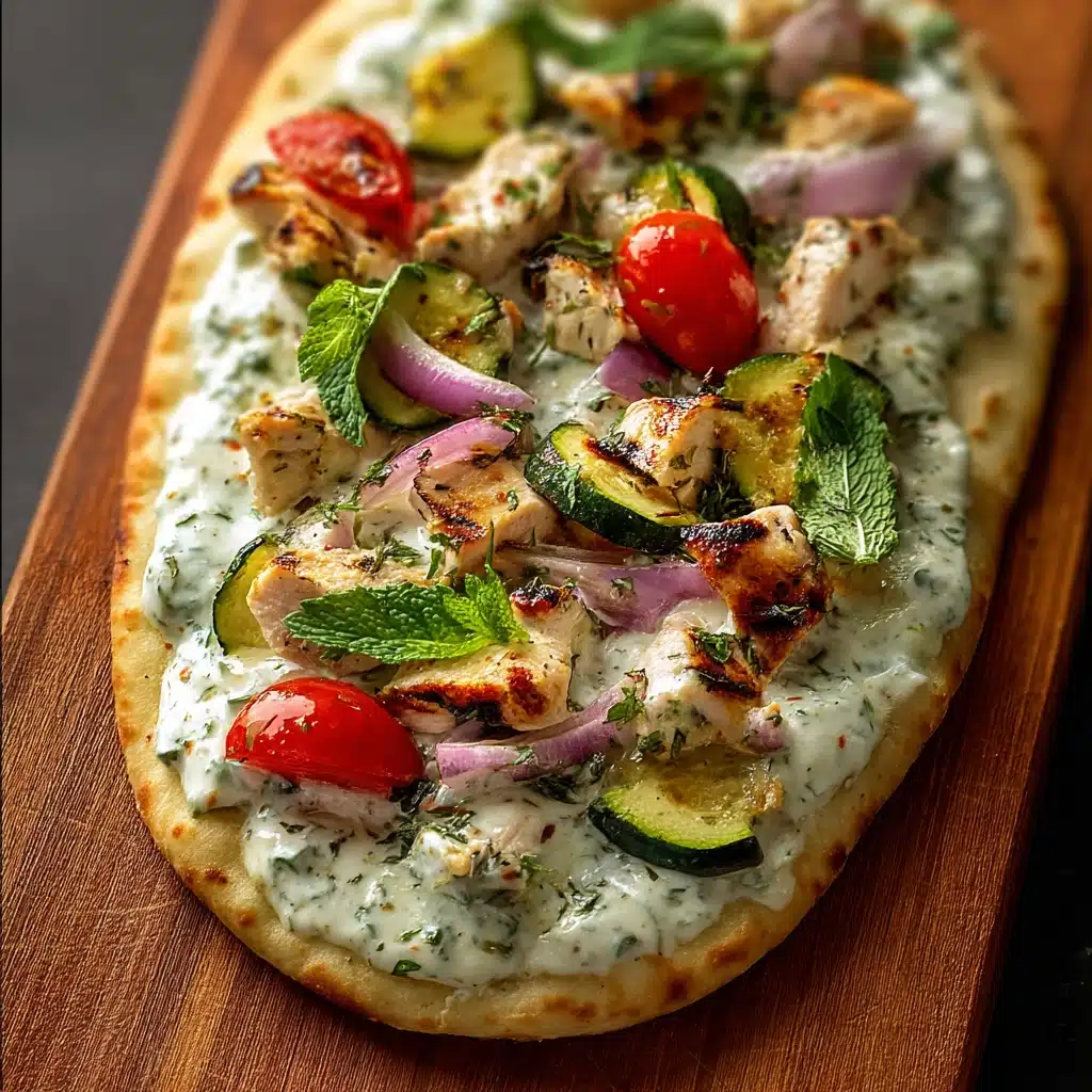 Tzatziki Chicken Naan Pizza Recipe - Recipe Image