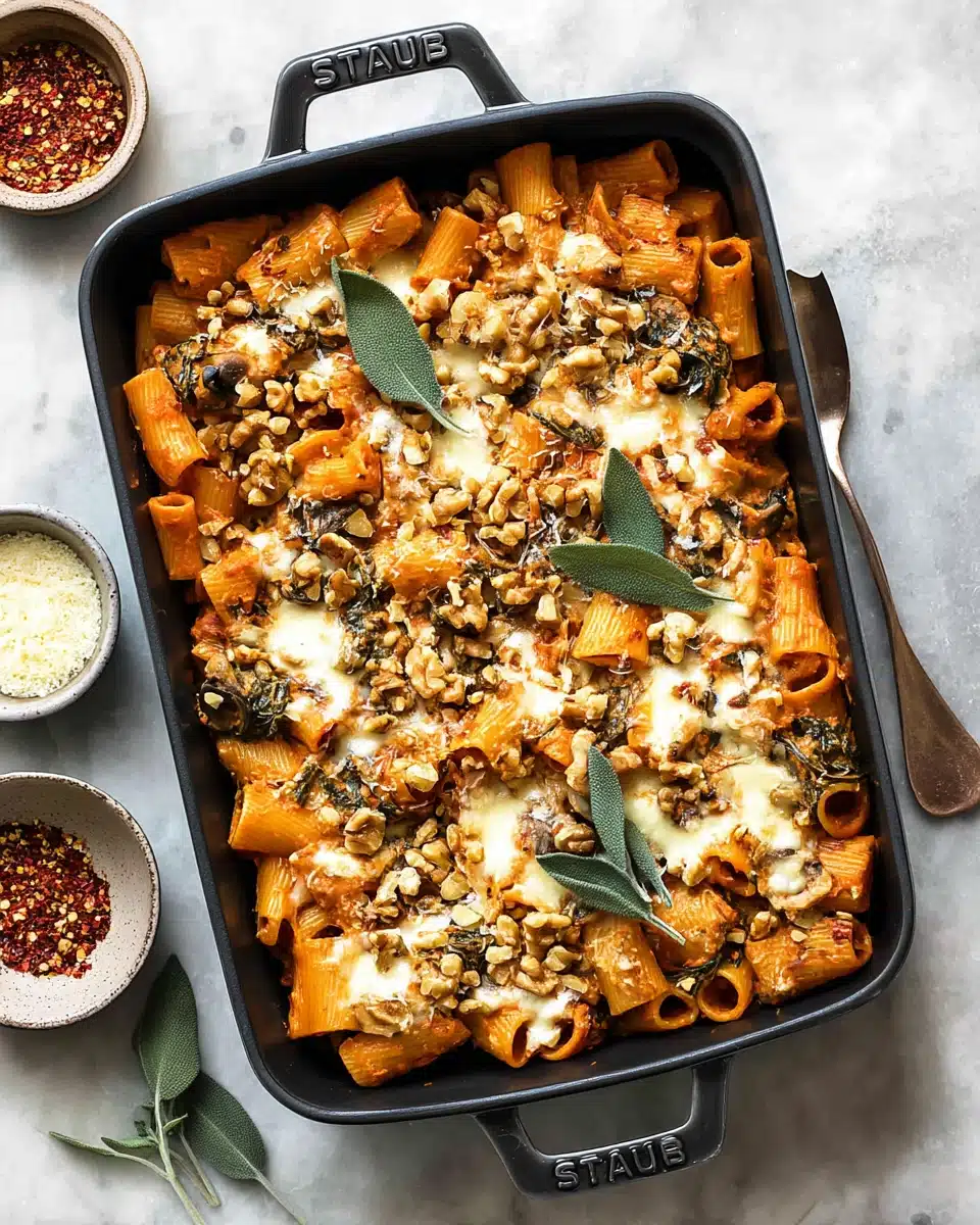 Pasta Bake with Pumpkin Tomato Sauce Recipe