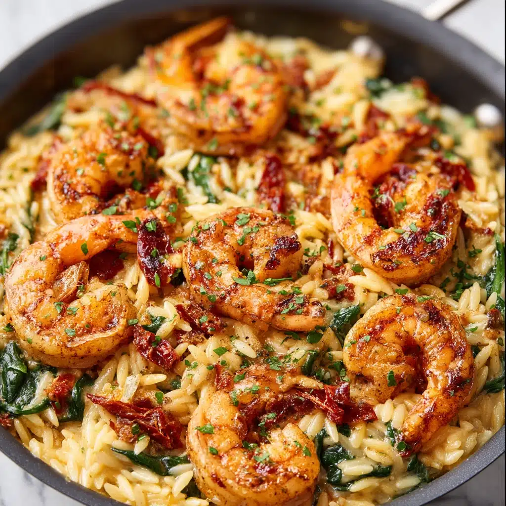 One Pot Marry Me Shrimp and Orzo Pasta Recipe - Recipe Image