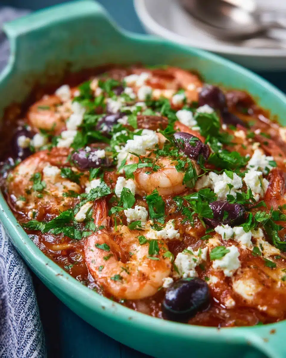 Greek Shrimp with Tomatoes and Feta Recipe
