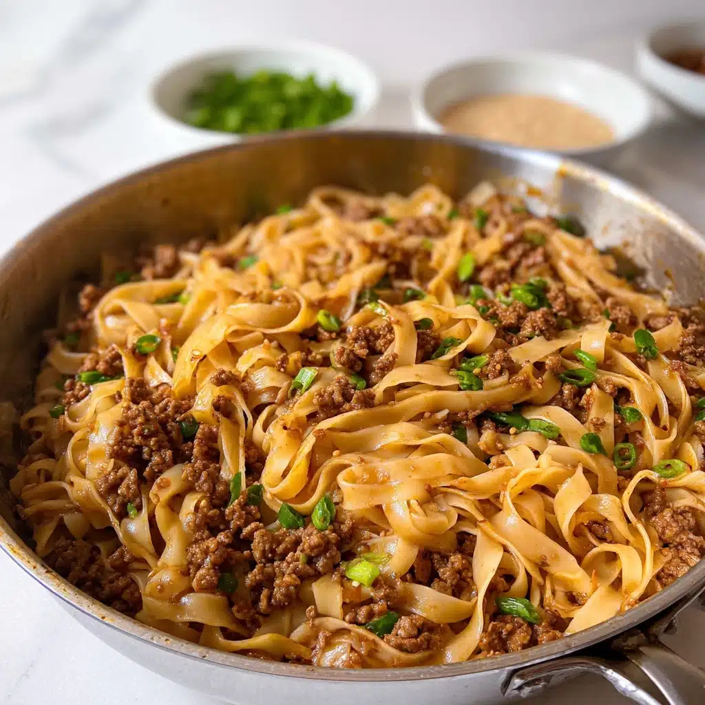 Mongolian Ground Beef Noodles Recipe - Recipe Image