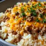 Cheesy Ground Beef Rice Casserole Recipe