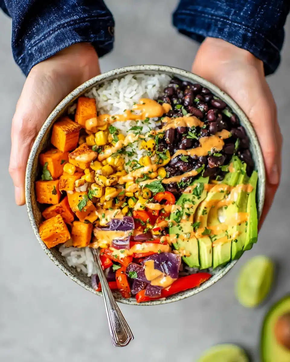 Vegan Sweet Potato Burrito Bowl Recipe