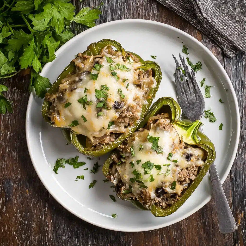 Philly Cheesesteak Stuffed Peppers Recipe - Recipe Image